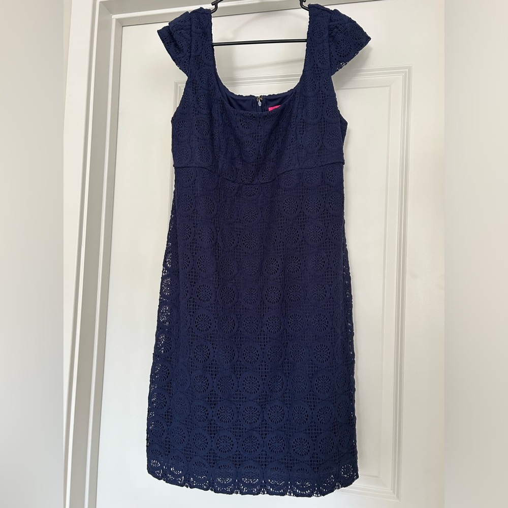 Lilly Pulitzer navy blue dress - 14